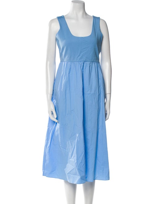 Theory Scoop Neck Midi Length Dress
