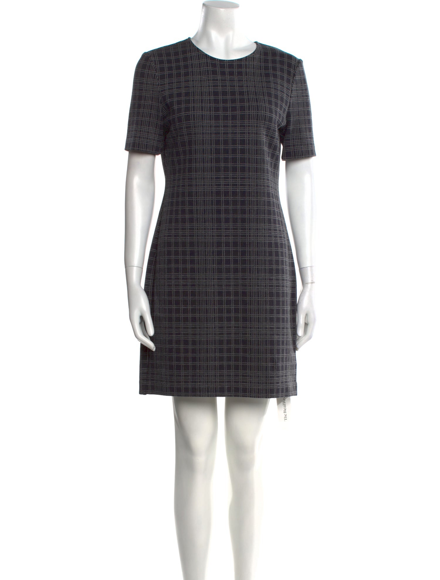 Theory Plaid Print Mini Dress