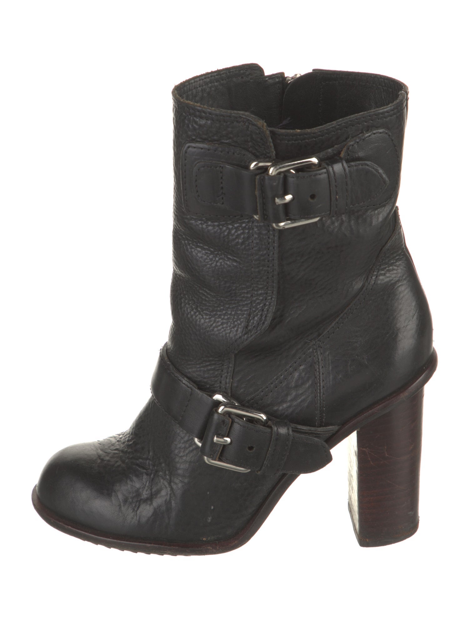 Theory Leather Moto Boots