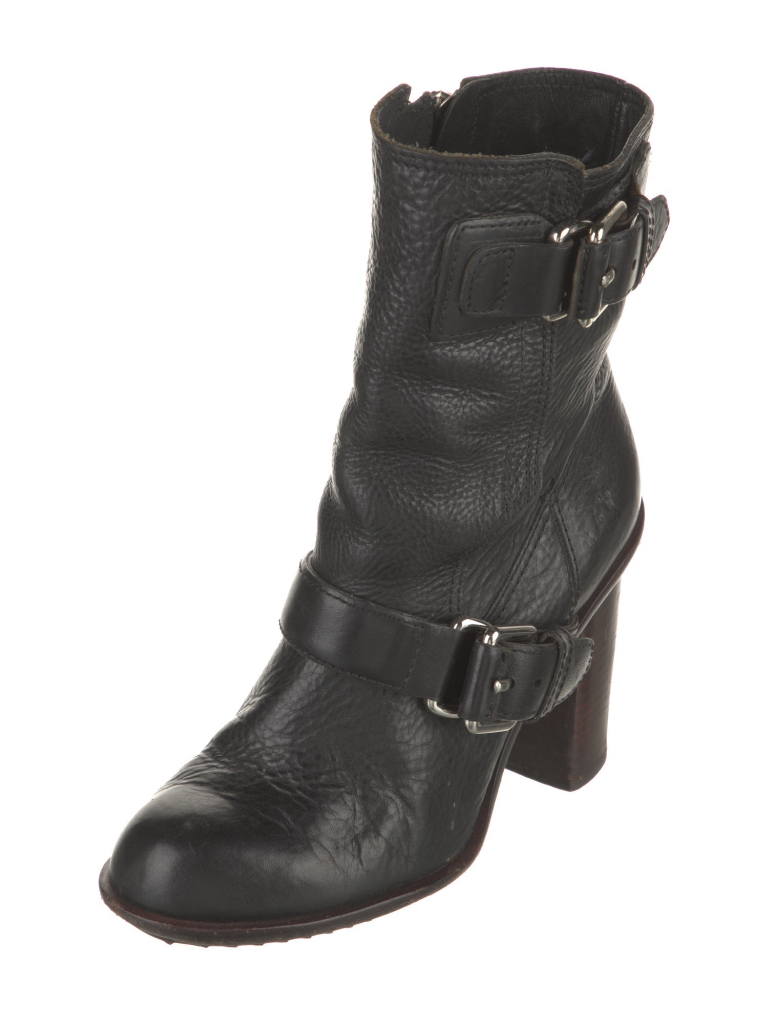 Theory Leather Moto Boots