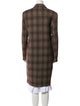 Theory Virgin Wool Plaid Print Coat