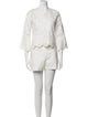 Theory Linen Crochet Trim Short Set