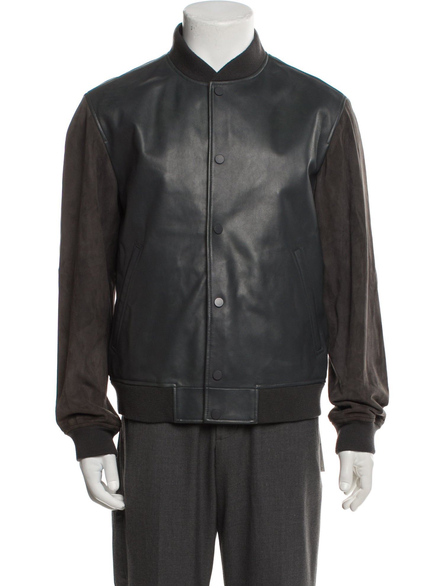 Theory Lamb Leather Bomber Jacket