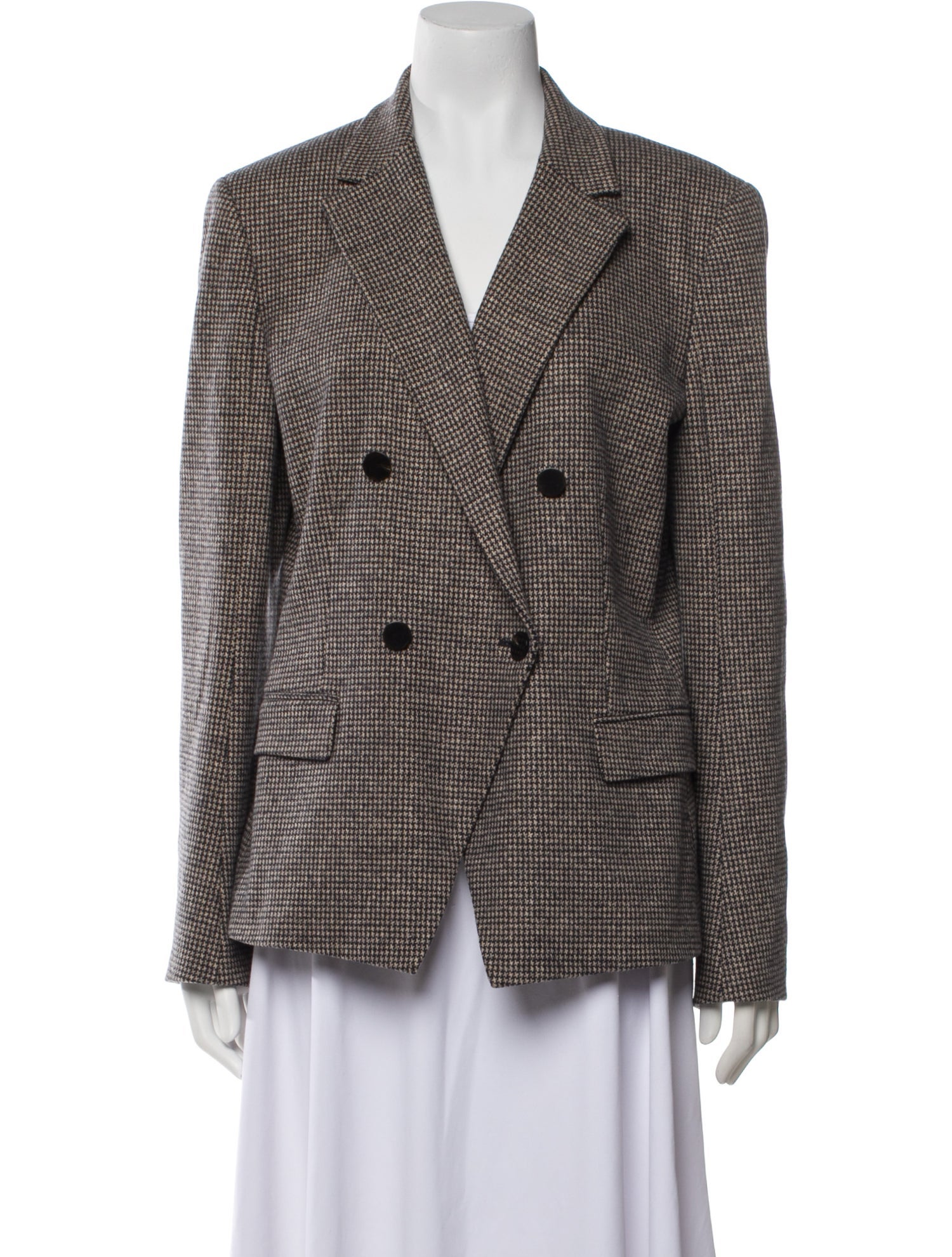 Theory Wool Plaid Print Blazer