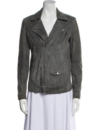 Theory Suede Biker Jacket
