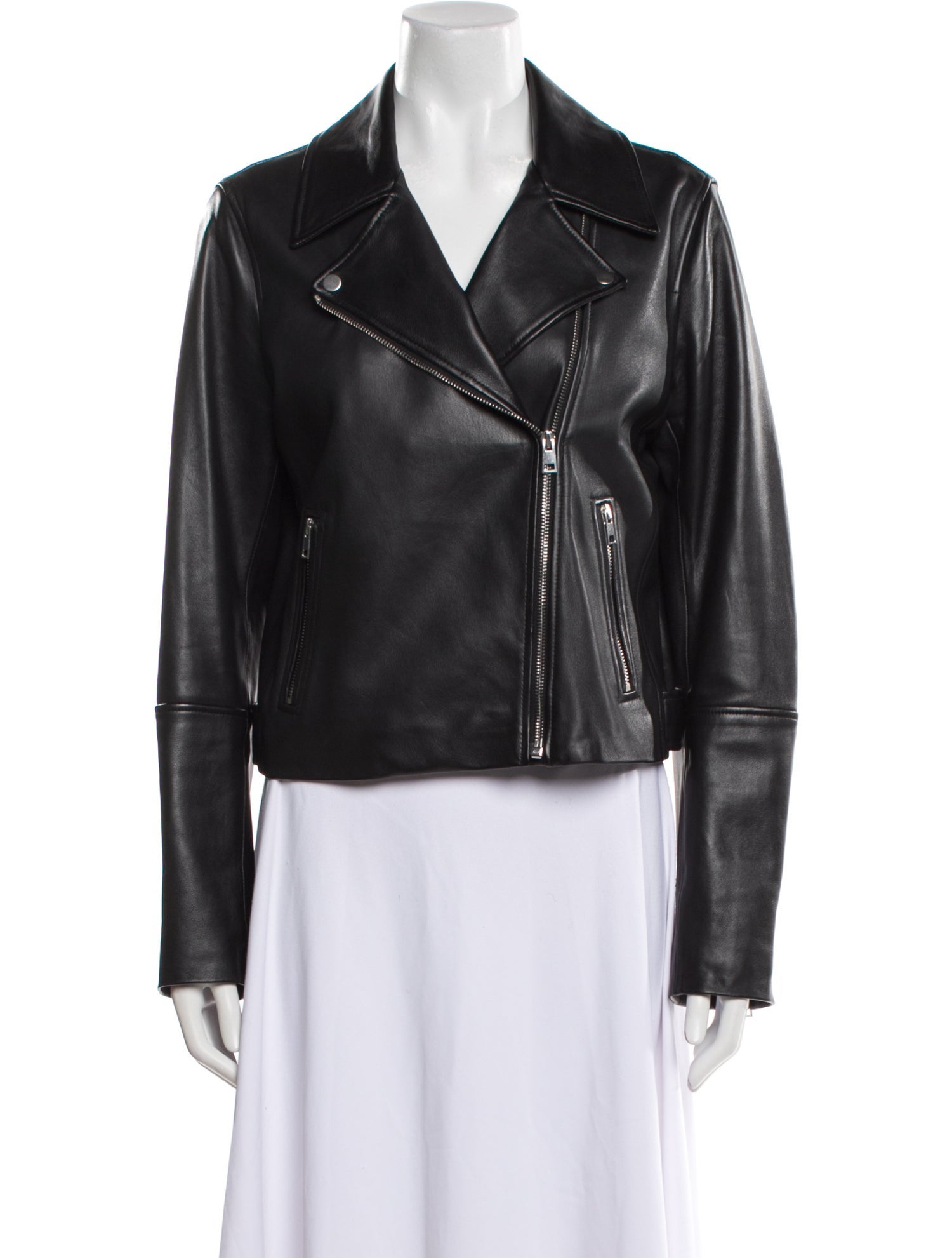 Theory Faux Leather Biker Jacket