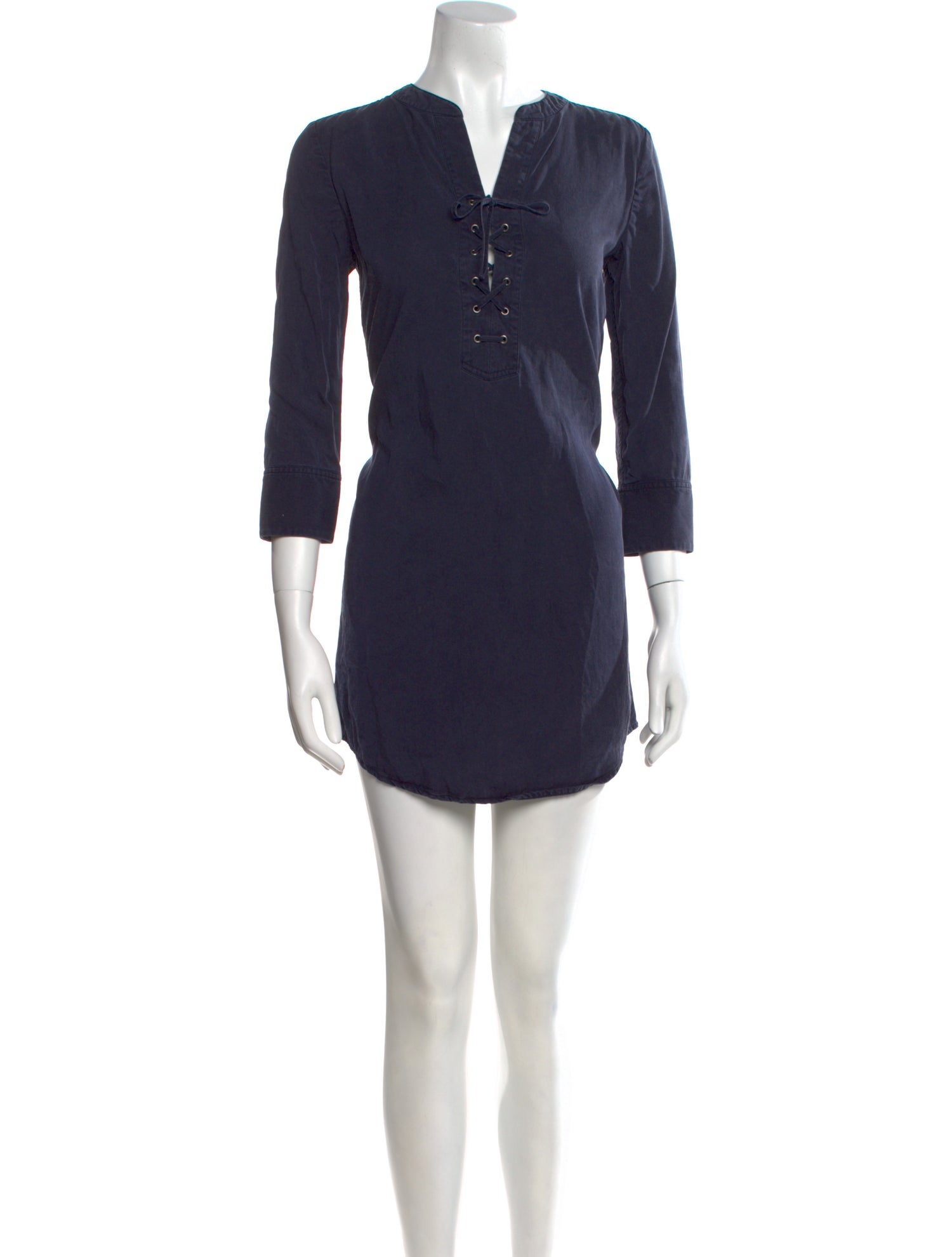 Theory V-Neck Mini Dress