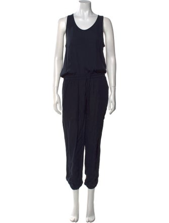 Theory Silk Scoop Neck Jumpsuit