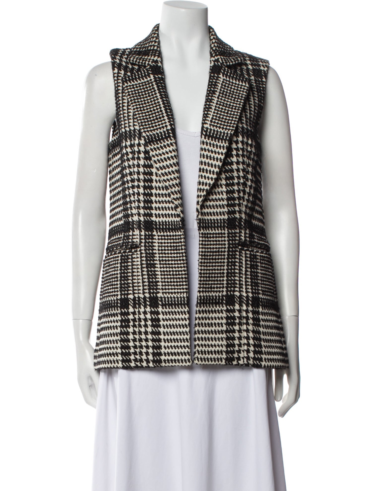 Theory Plaid Print Vest