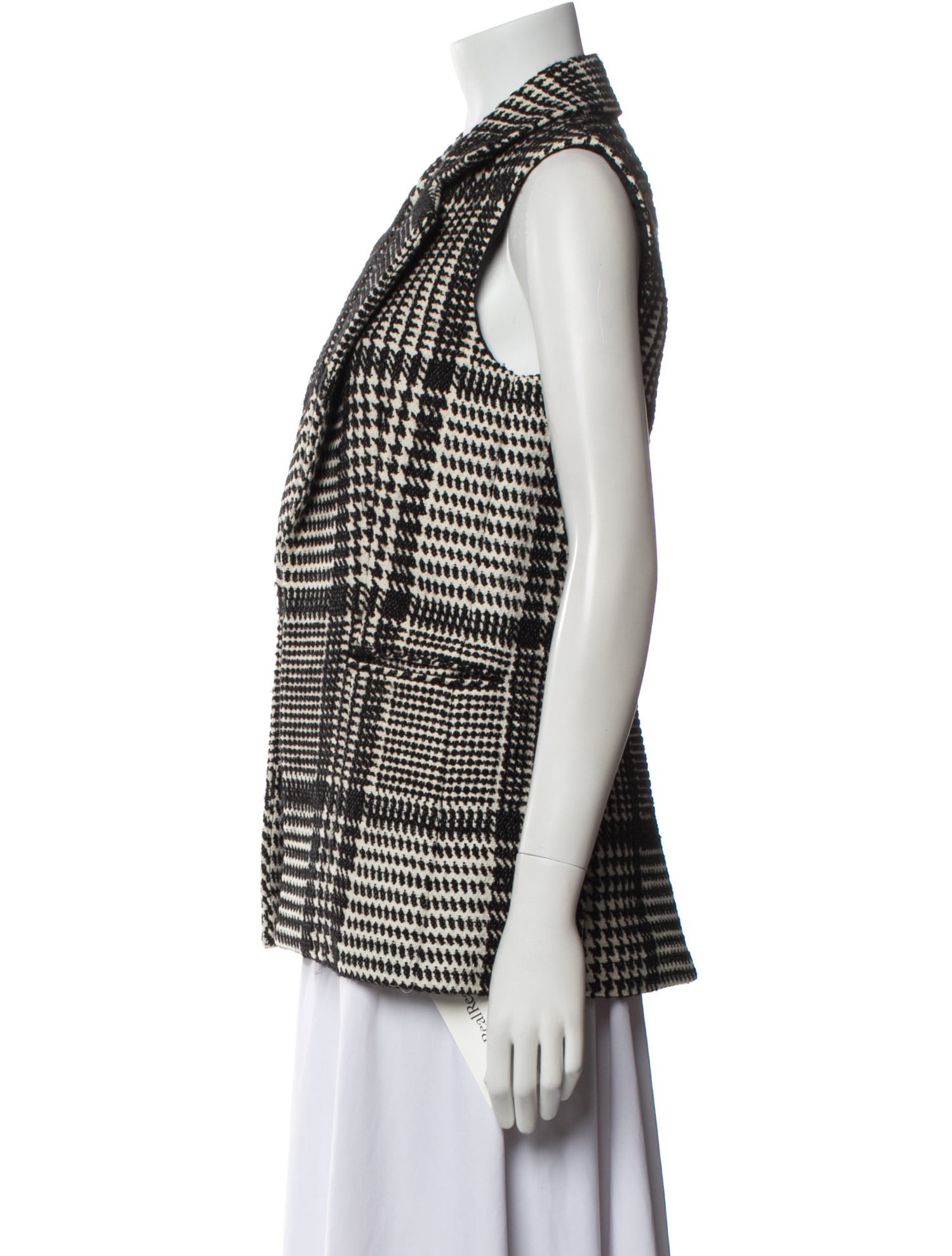 Theory Plaid Print Vest
