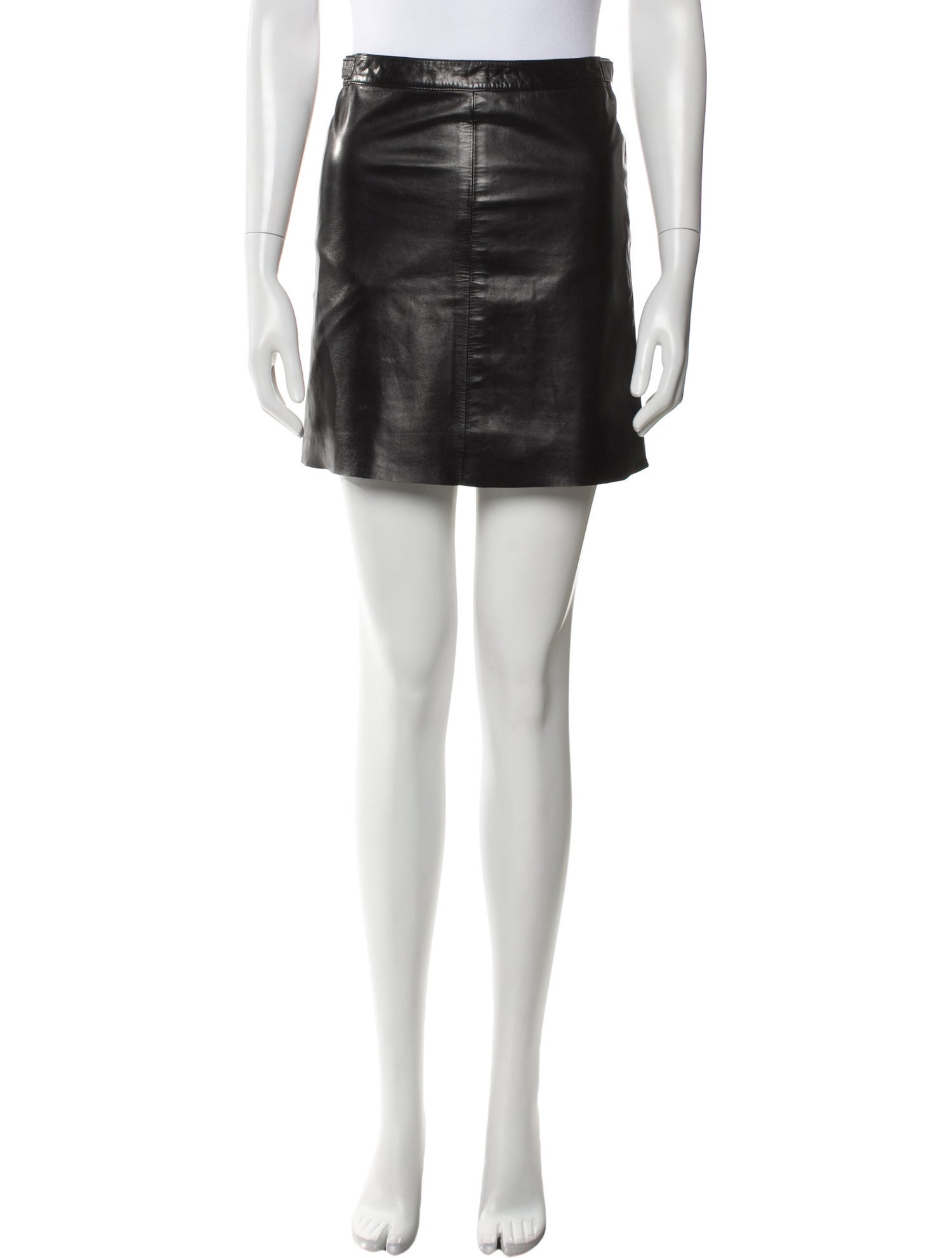 Theory Leather Mini Skirt