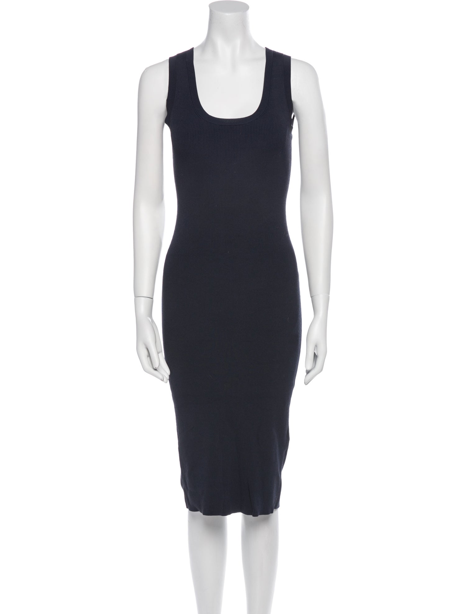 Theory Scoop Neck Midi Length Dress