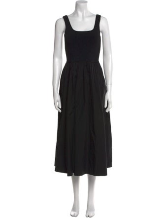 Theory Square Neckline Midi Length Dress