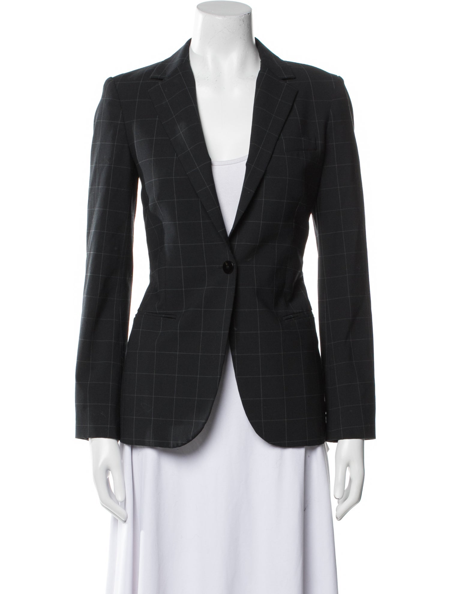 Theory Plaid Print Blazer