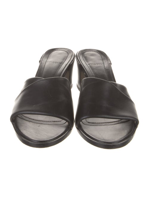 Theory Leather Slides