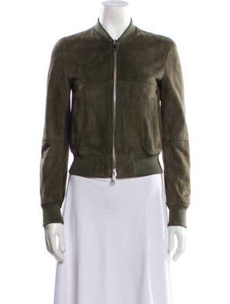 Theory Lamb Leather Bomber Jacket