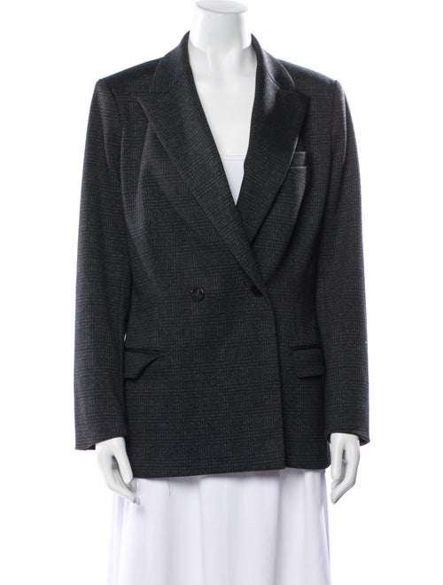 Theory Wool Plaid Print Coat