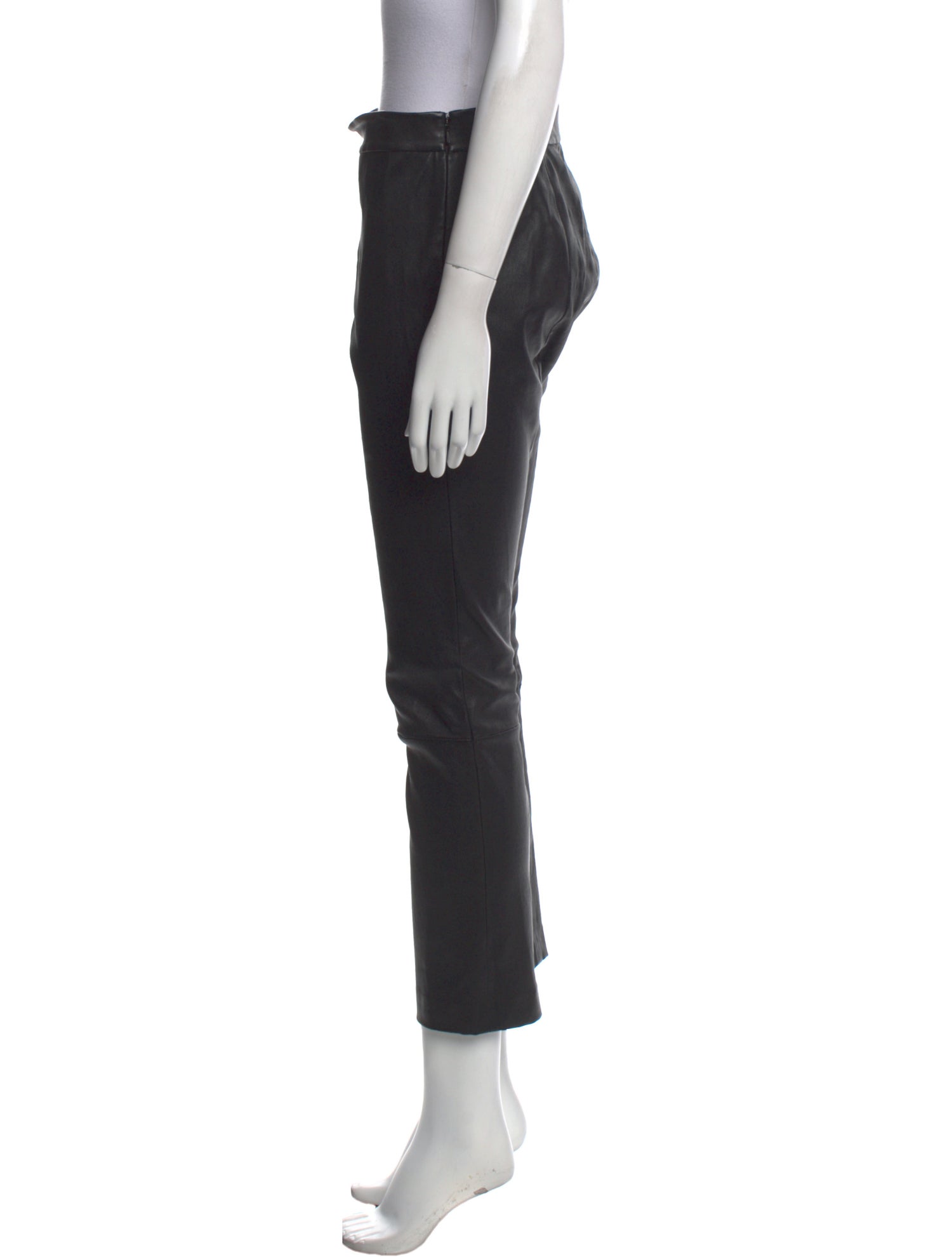 Theory Lamb Leather Straight Leg Pants