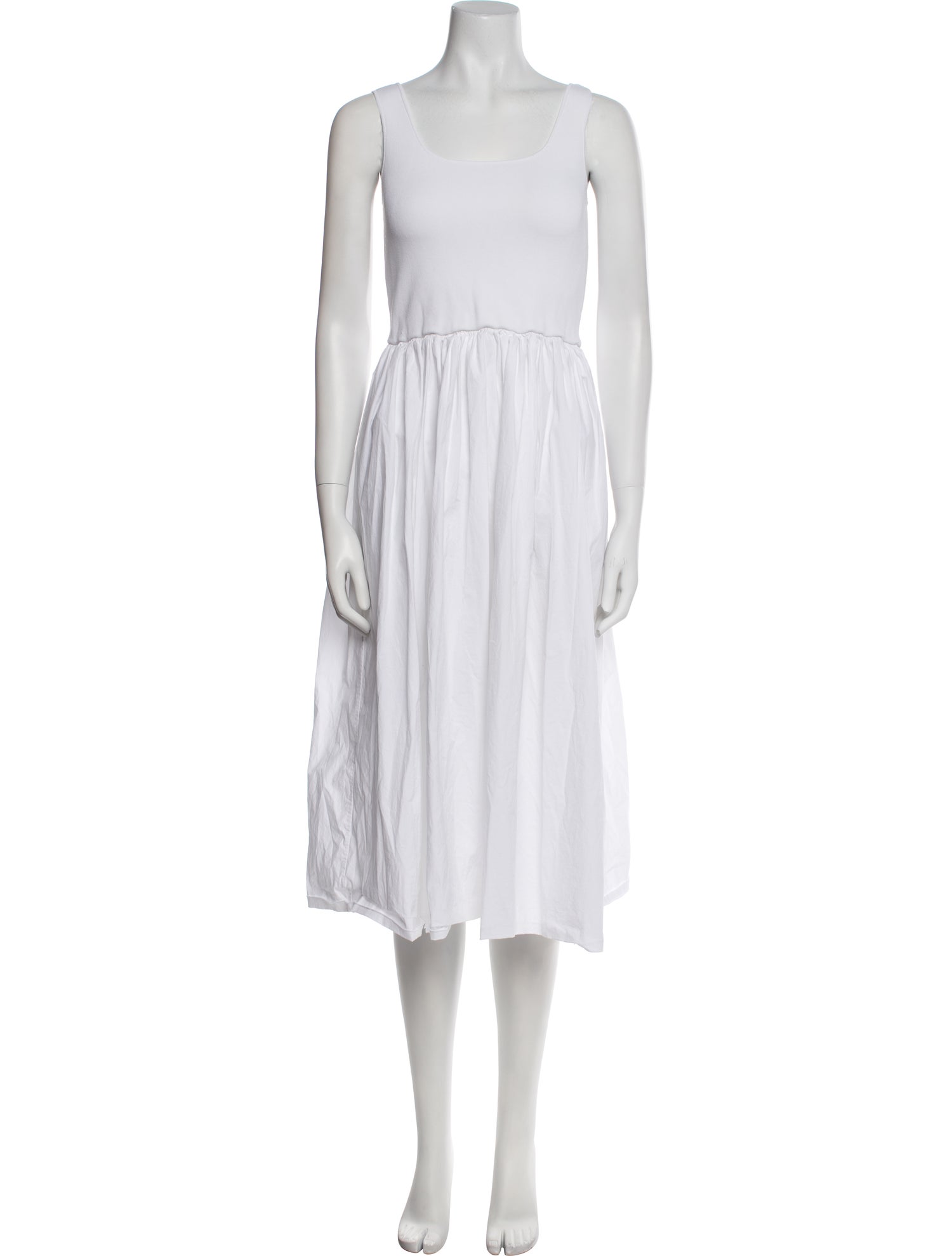 Theory Scoop Neck Midi Length Dress