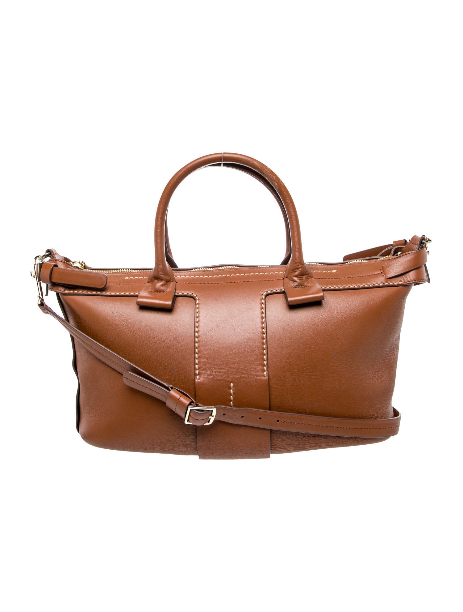 Theory Leather Top Handle Bag