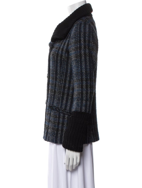Theory Wool Plaid Print Coat