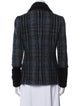Theory Wool Plaid Print Coat