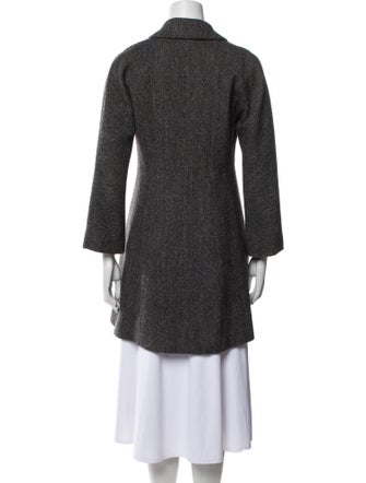 Theory Virgin Wool Tweed Pattern Coat