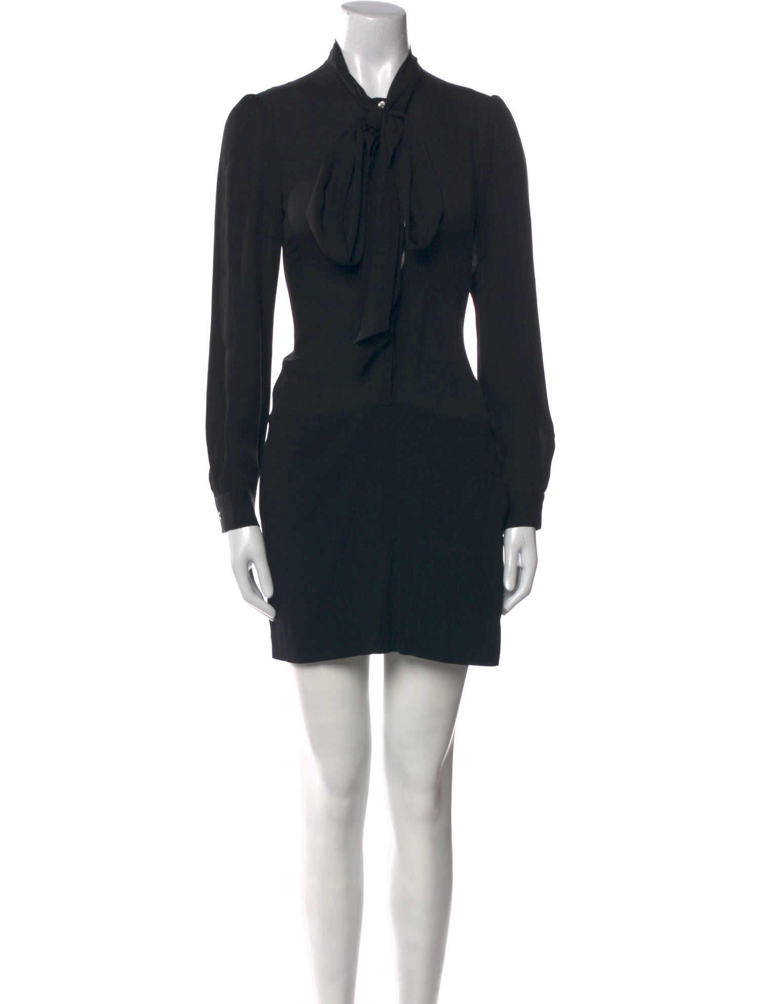 Theory Tie Neck Mini Dress