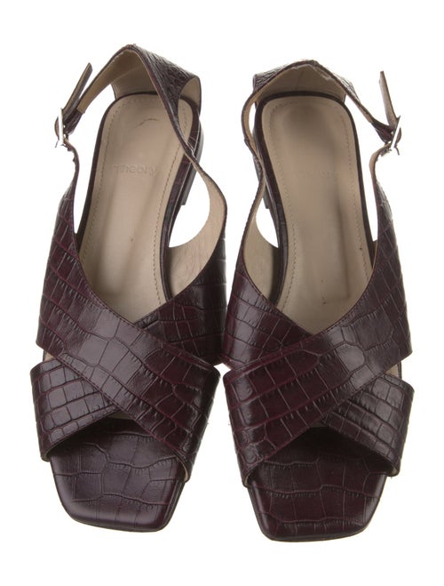 Theory Leather Slingback Sandals