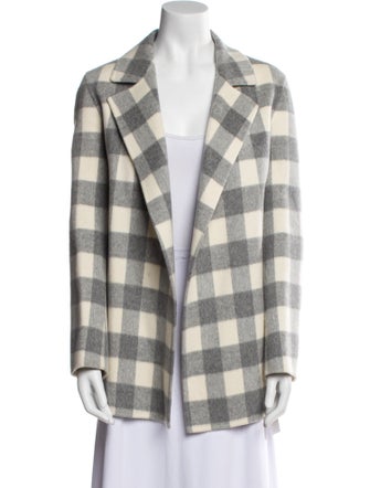 Theory Wool Plaid Print Blazer