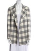 Theory Wool Plaid Print Blazer