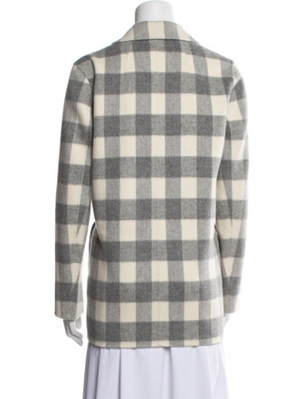 Theory Wool Plaid Print Blazer