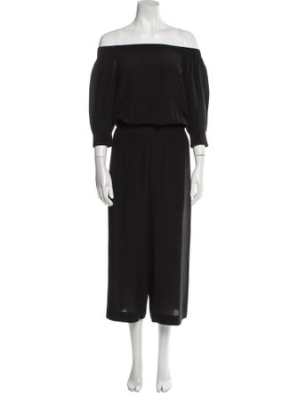 Theory Silk Off-The-Shoulder Jumpsuit