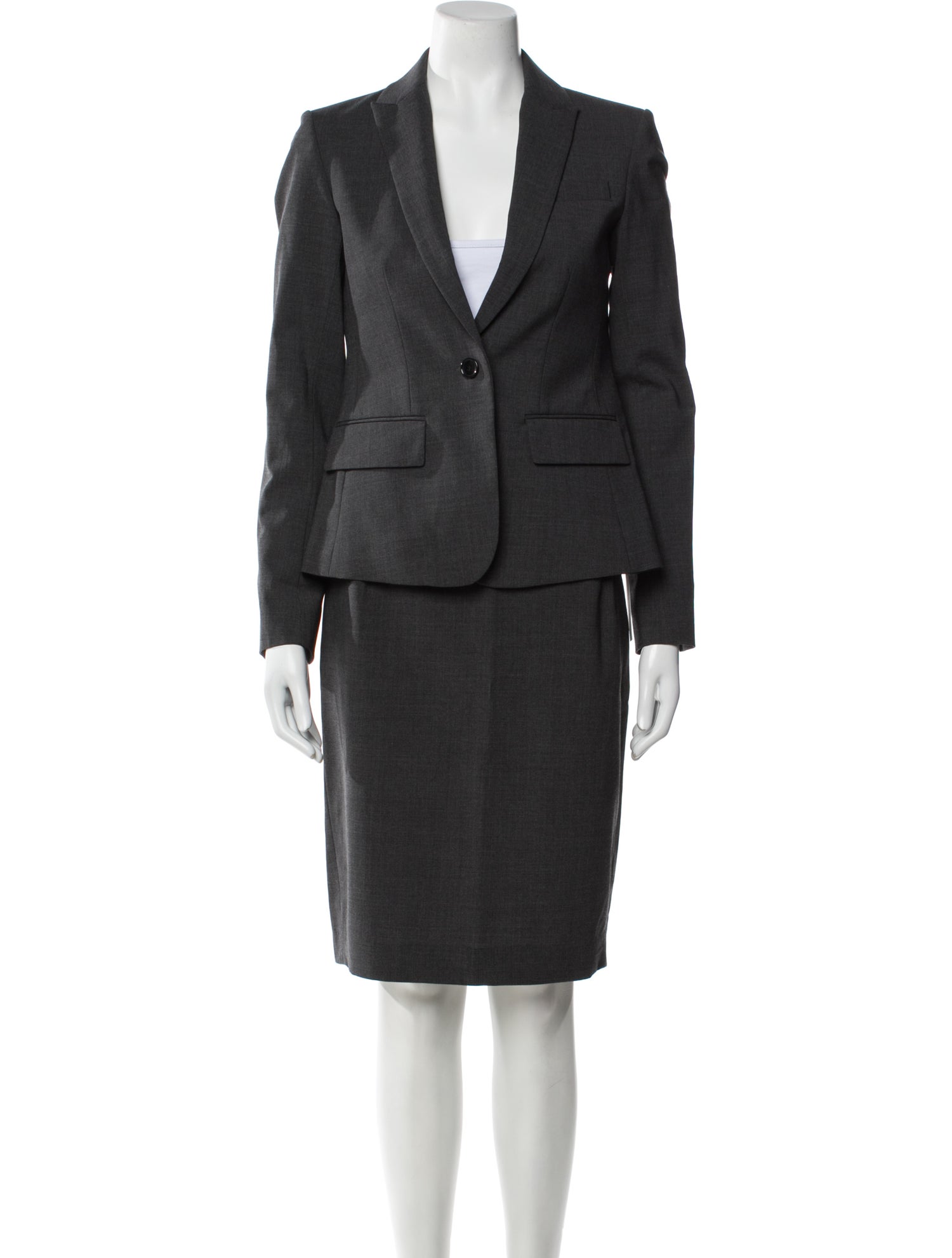 Theory Virgin Wool Skirt Suit