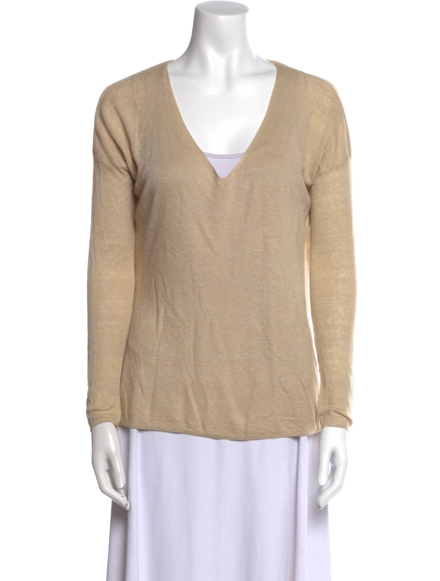 Theory Linen V-Neck Sweater