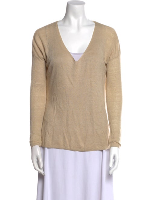 Theory Linen V-Neck Sweater