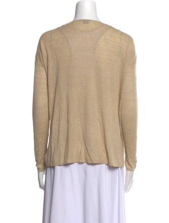Theory Linen V-Neck Sweater