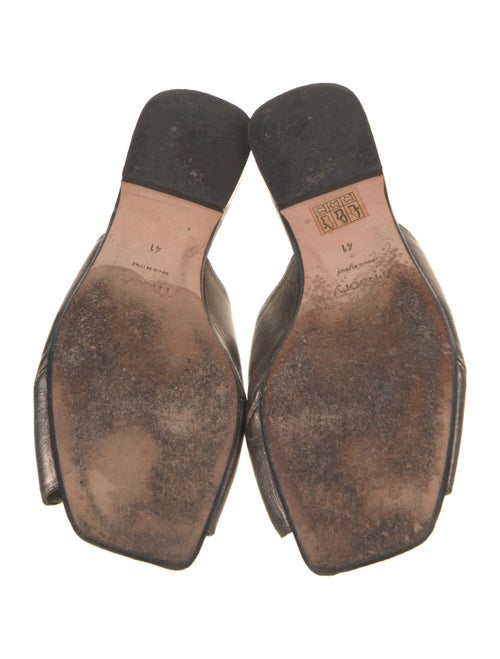 Theory Leather Cutout Accent Slides