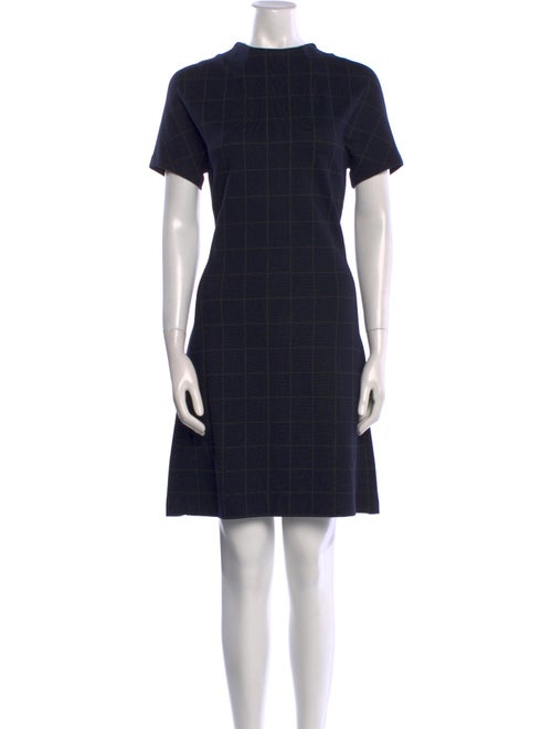Theory Plaid Print Knee-Length Dress
