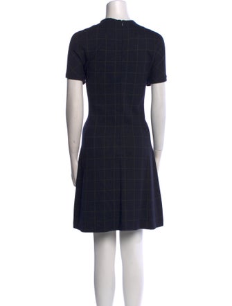 Theory Plaid Print Knee-Length Dress