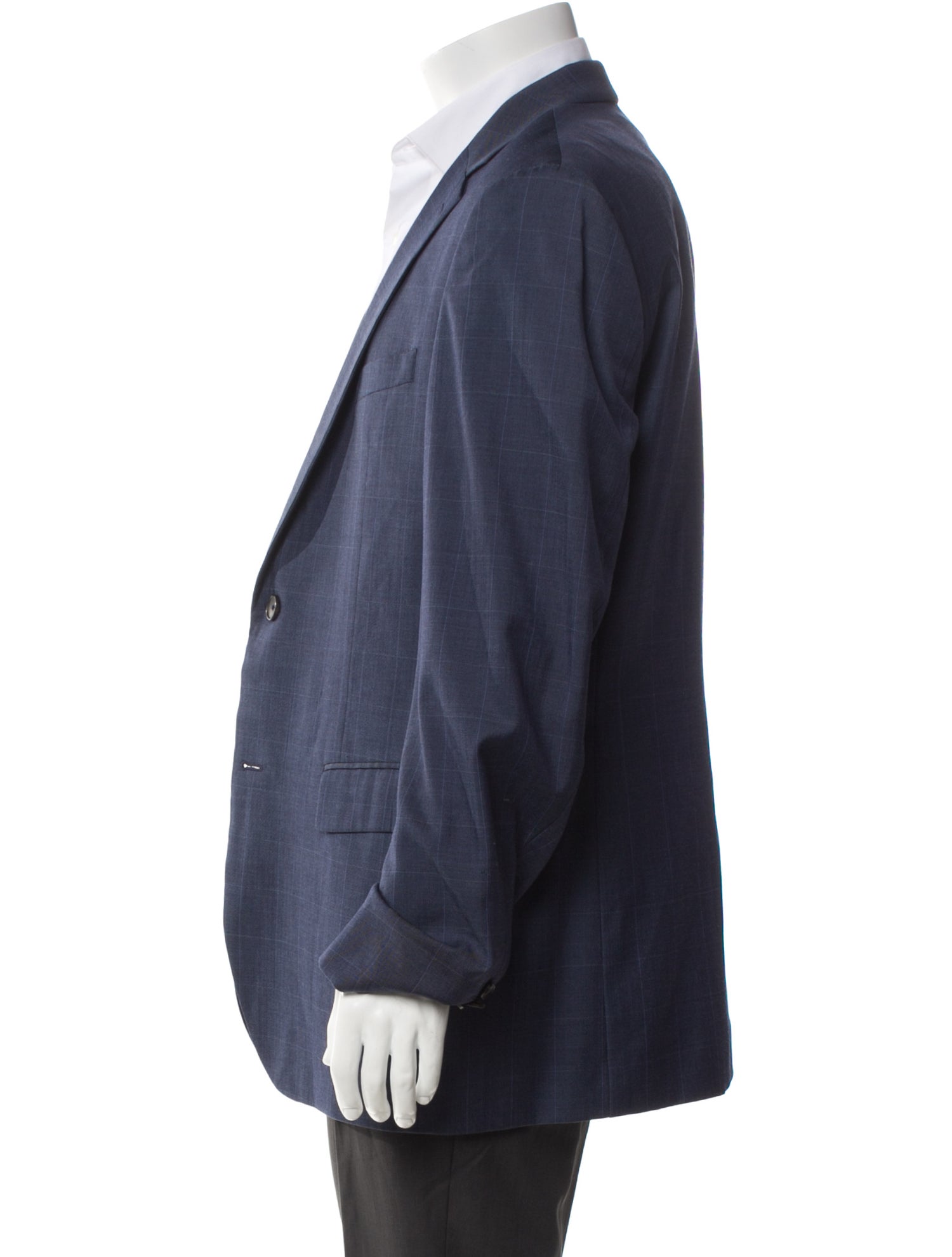 Theory Wool Plaid Print Blazer