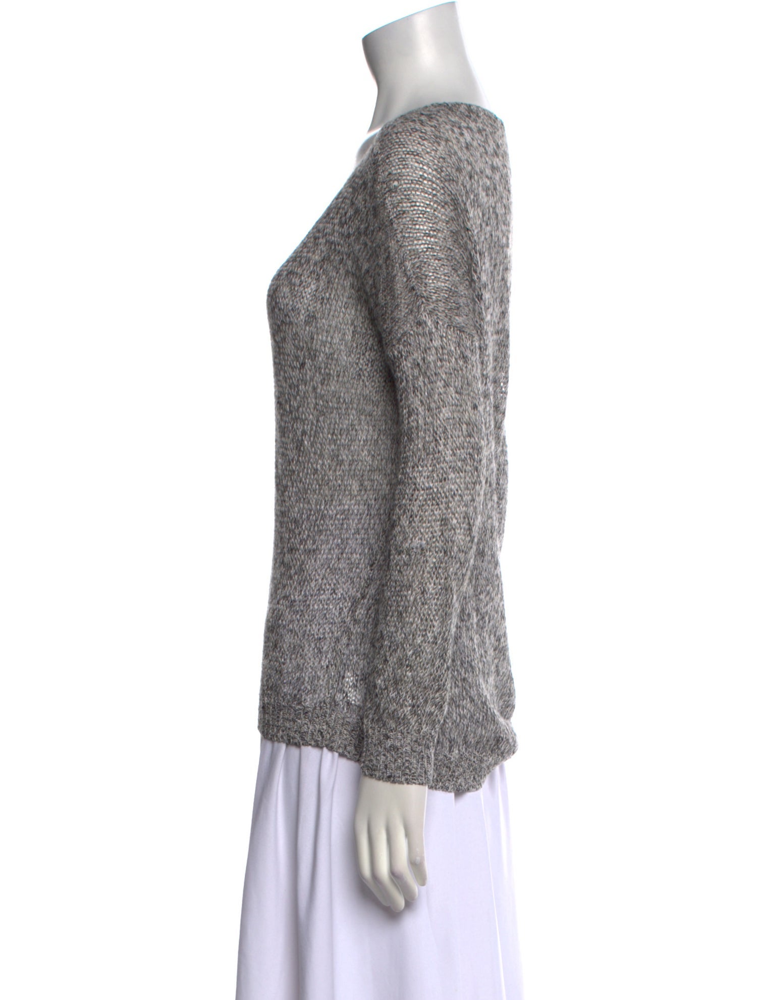 Theory Linen Scoop Neck Sweater