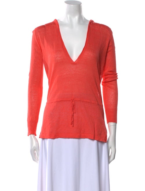 Theory Linen V-Neck Sweater