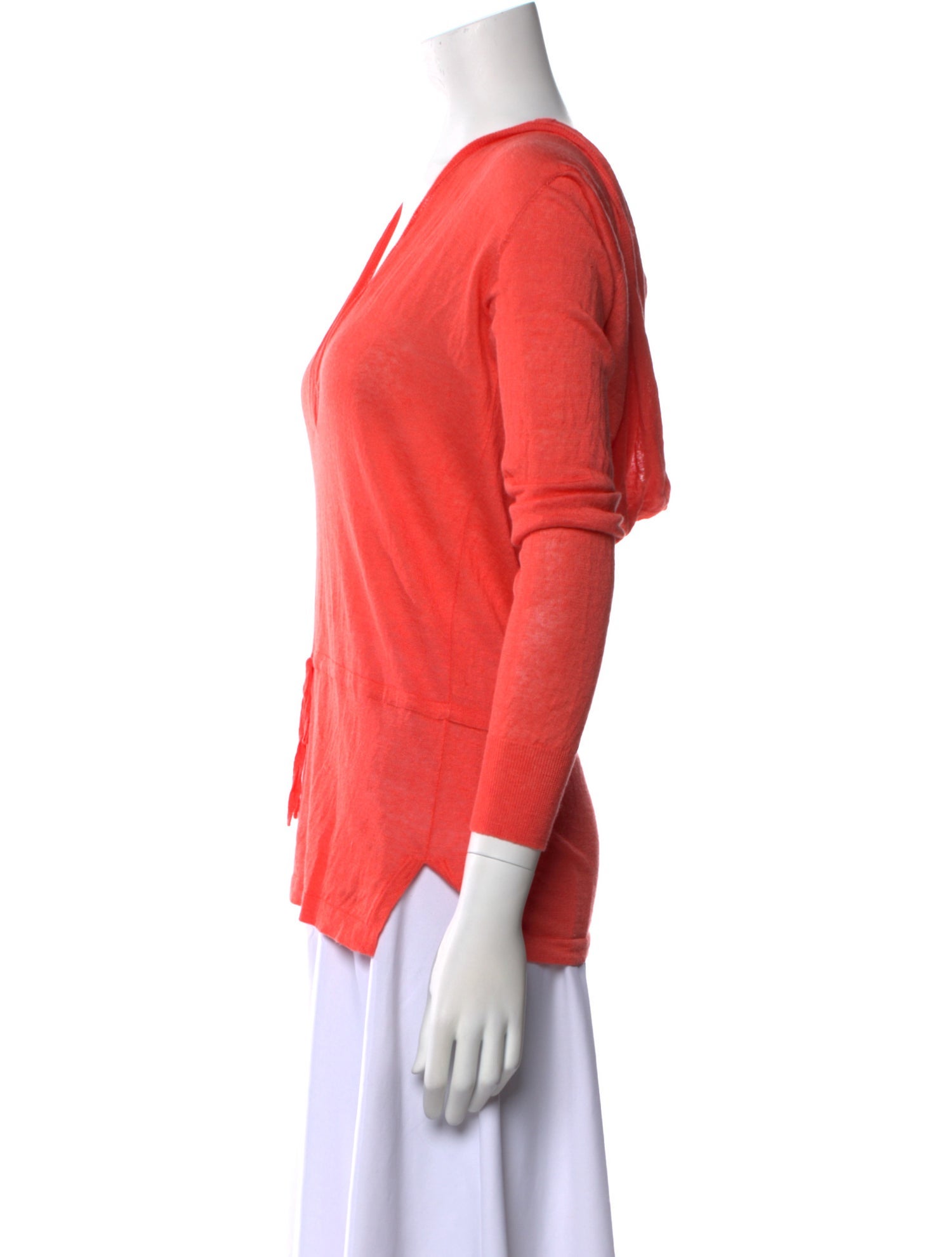 Theory Linen V-Neck Sweater