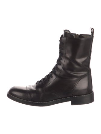 Theory Leather Lace-Up Boots