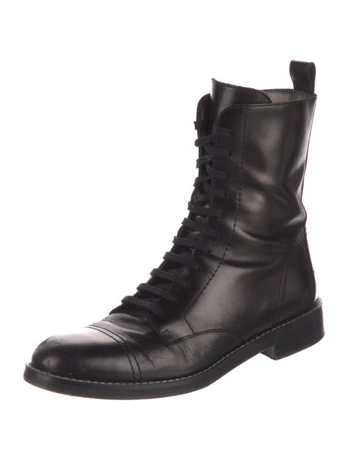Theory Leather Lace-Up Boots