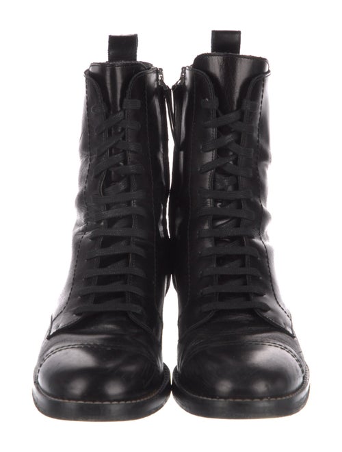 Theory Leather Lace-Up Boots