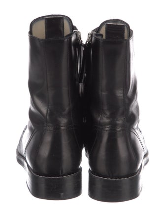 Theory Leather Lace-Up Boots