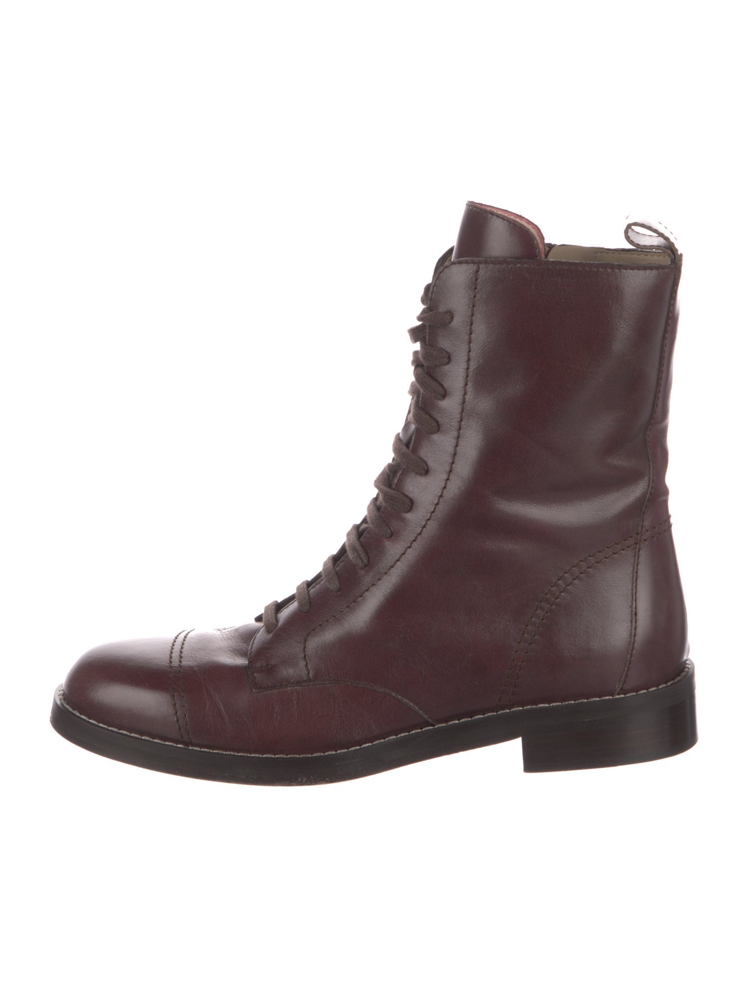 Theory Leather Combat Boots