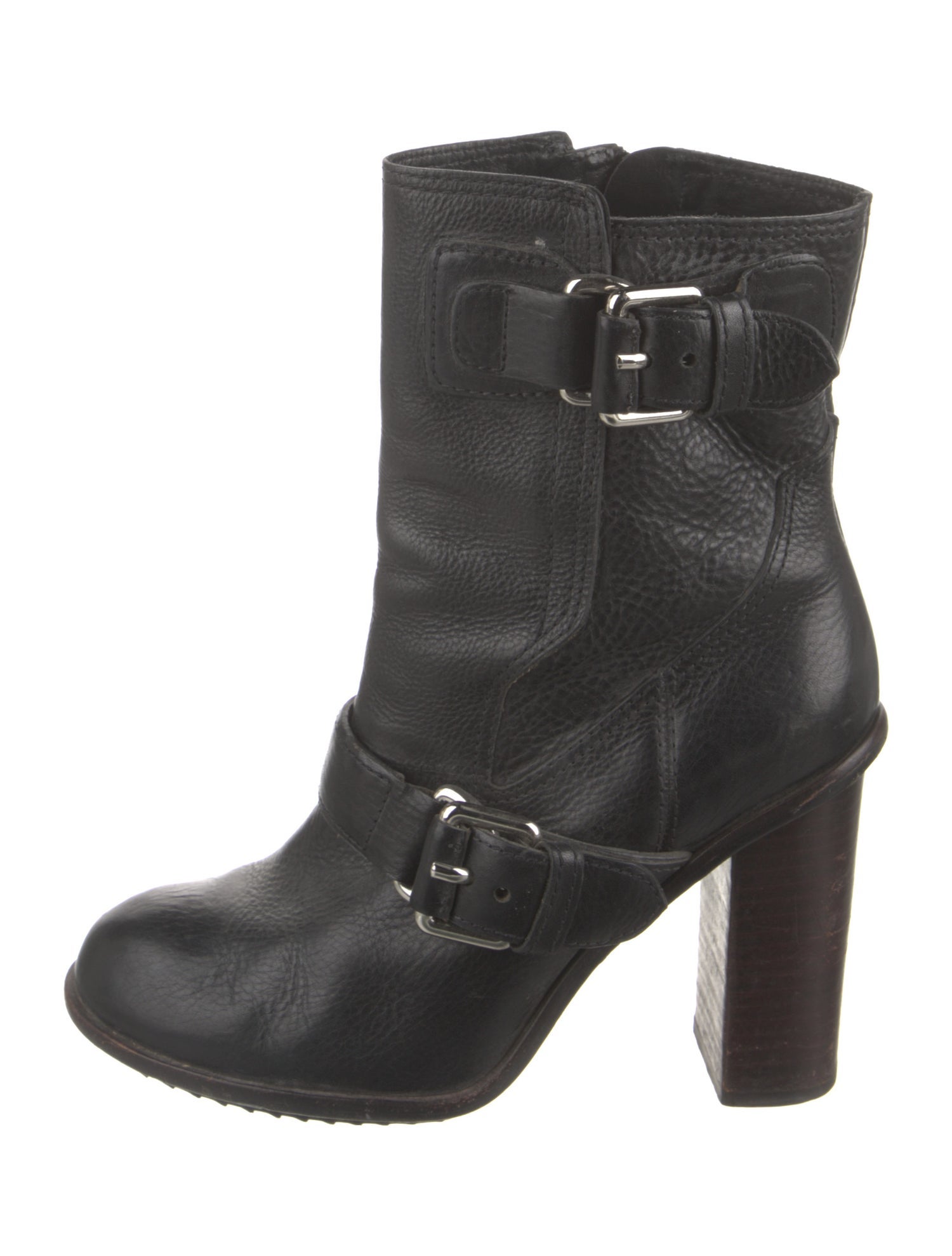 Theory Leather Moto Boots